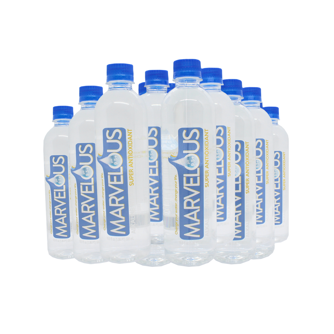 MARVELOUS WATER – 16.9 OZ. BOTTLES – CASE OF 24 – PH 9.5